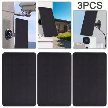 3 Stck 10 W 5 V wasserdichtes Solarpanel 2 in 1 Aufladen fr IP-berwachungskam