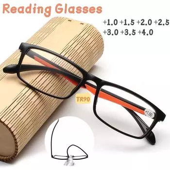 3 стиля TR90 сверхлегкие очки для чтения для женщин и мужчин прозрачные линзы HD очки для пресбиопии классические квадратные очки диоптрии +1.0~+4.0 0 чёрный