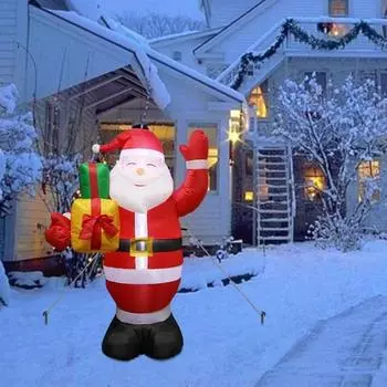 3 стиля уличный надувной Санта-Клаус со светодиодными лампами гигантский персонаж модель Рождественский сад украшения реквизит AU Plug красный