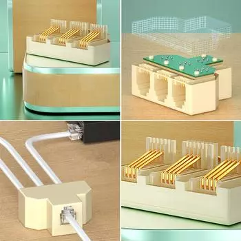 3-сторонний телефонный разветвитель-адаптер телефонный разветвитель телефонный разветвитель для эффективной связи хороший эффект