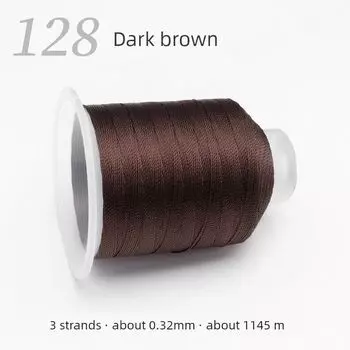 3-Strand Braid Rope Hand-Knitting Thread Red Rope Bracelet and Necklace Rope Jade Pendant Lanyard Abrasion Resistant Carrying Strap DIY Material Dark brown