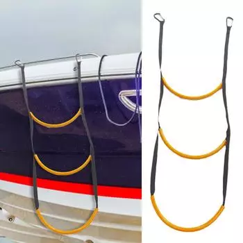 3-ступенчатая веревочная лестница для лодок, удлинение веревочной лестницы для лодок, складная лестница для лодок, лестница для плавания для парусной лодки, каяка, каноэ