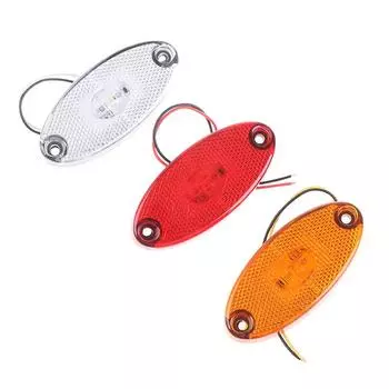 3 светодиодных 12 В 24 В светодиодных боковых габаритных фонарей для прицепов, караванных габаритных фонарей жёлтый