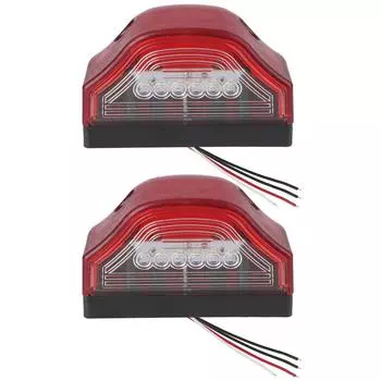 3 светодиодных лампы подсветки номера E9 12 В-24 В для грузовика, прицепа, белый свет, водонепроницаемый фонарь подсветки номерного знака автомобиля