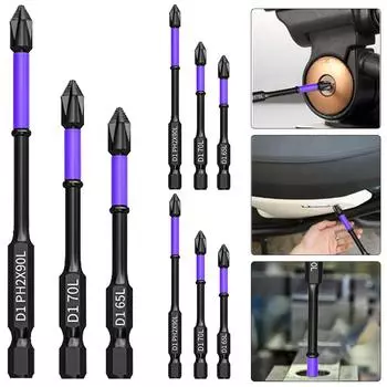 3-teiliges Kreuzbohrer-Set, rostbestndig, stofest, fr die Reparatur von Autos