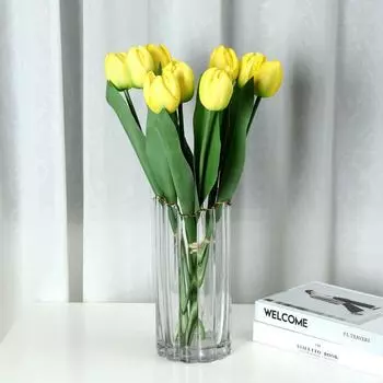 3 Tie Hands Tulip Hotel Home Decor Simulation Tulip Decor Искусственные цветы жёлтый