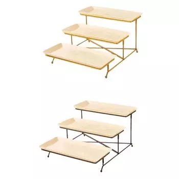 Поднос для сервировки из 3 ярусов, подставка для кексов, сервировочные тарелки, фарфоровые сервировочные тарелки, обеденные тарелки для подачи еды