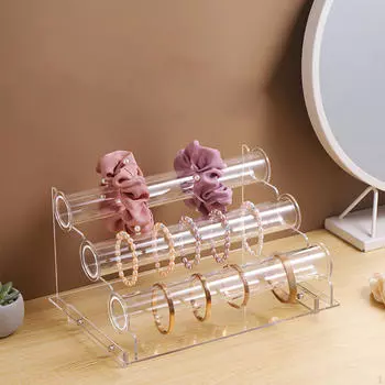 3-х уровневый держатель для браслета, органайзер, дисплей для лент для волос, съемные стержни, подставка для часов, ювелирные изделия