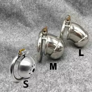 3 типа дополнительного полностью закрытого мужского замка целомудрия из нержавеющей стали S 40mm