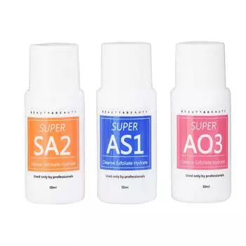 3 типа маленьких пузырьковых растворов, глубоко очищающих увлажняющих жидкостей, антивозрастных аксессуаров для косметических машин