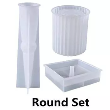 3 типа силиконовая форма для настольной лампы, форма для клея «сделай сам», ромбовидная маленькая настольная лампа, держатель для ручек, форма для хранения Round Set