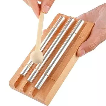 3-тональный ударный инструмент-колокольчик деревянный лечебный колокольчик музыкальный инструмент игрушки для йоги 1-Slot