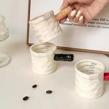 3 унции/90 мл молочник чашка для эспрессо керамическая мерная чашка со шкалой изысканная керамическая мерная чашка для кофе чашка для экстракции молочник