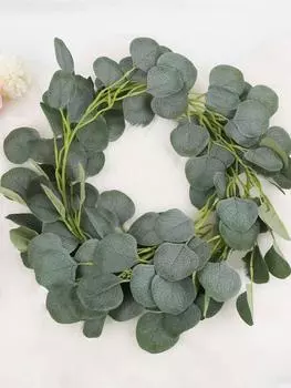 3 упаковки искусственных эвкалиптовых гирлянд, зелени, искусственных эвкалиптовых лоз, искусственных листьев эвкалипта для настольной дорожки, свадебного фона, арки, украшения стены зелёный