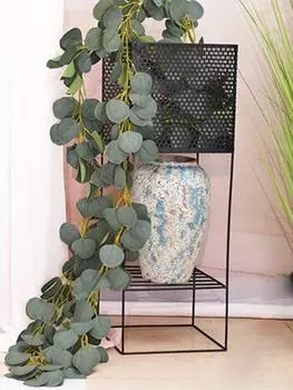 3 упаковки искусственных эвкалиптовых гирлянд, зелени, искусственных эвкалиптовых лоз для настольной дорожки, свадебного фона, арки, украшения стены зелёный