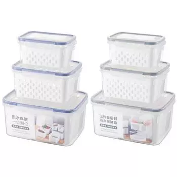 3 упаковки контейнеров для хранения фруктов, контейнеры для хранения продуктов без бисфенола А для холодильника 3pc