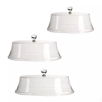 3 упаковки купольных крышек для торта для сервировки и демонстрации десертов Style B