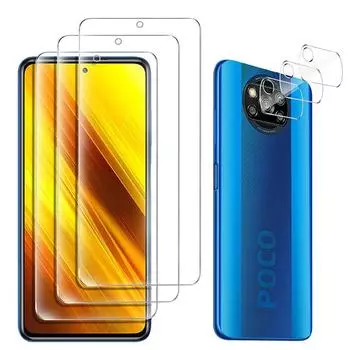 [3 упаковки] Прозрачная пленка для объектива камеры из закаленного стекла для Xiaomi Poco M2 M3 X3 NFC 9T 9 Lite Redmi Note 9S 8T 7 8 9 Pro 7A 8A 9A 9C K20 Защитная пленка для экрана