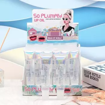 3 упаковки прозрачного увлажняющего масла для губ, чтобы осветлить линии губ IMAN OF NOBLE Блеск для губ Уход за губами 3PCS
