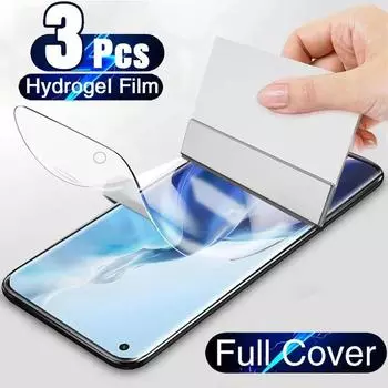 3 упаковки прозрачной мягкой гидрогелевой пленки для OPPO A15 A16 A17 A36 A53S A54S A55 A74 A76 A91 A94 A96 Realme C11 C25S C33 C35, высокочувствительная защитная пленка для экрана