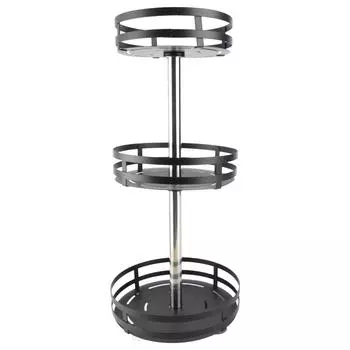 3-уровневая вращающаяся на 360 градусов полка для специй, кухонный шкаф-органайзер, полка для банок, банок, бутылок