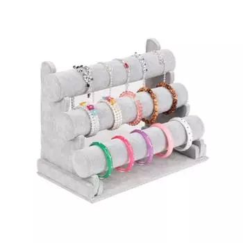 3-уровневый бар браслет часы настольный органайзер для ювелирных изделий держатель стойка подставка дисплей ювелирные изделия косметические аксессуары экономия настольные органайзеры 32x17.5x23cm чёрный