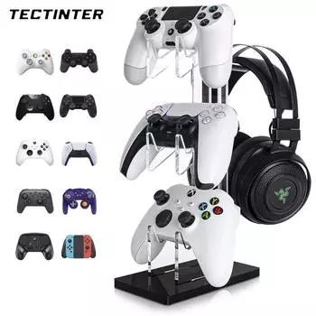 3-уровневый держатель для контроллера, подставка для гарнитуры, игровой контроллер, акриловый держатель для гарнитуры для PS5/PS4/ps3/ps2/switch pro/xbox, игровые аксессуары