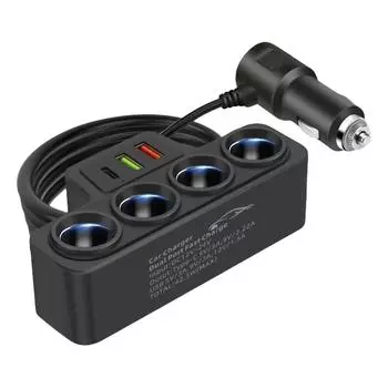 3 USB-порта, 4-разъемный разъем для быстрого зарядного устройства QC3.0 + PD 3.1A, адаптер для автомобильного прикуривателя, адаптер питания для телефона, USB-адаптер для зарядного устройства телефона