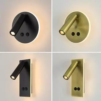 3 Вт 7 Вт настенный светильник с подсветкой, поворот на 350 градусов, регулируемый настенный светильник-прожектор для учебы, чтения, гостиной, коридора, спальни, декора Warm White