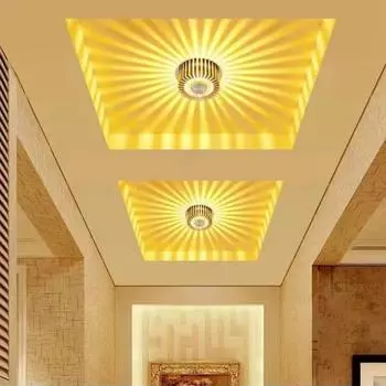 3 Вт цветной светодиодный потолочный светильник, солнечный настенный светильник, гостиная, коридор, столовая, украшение крыльца