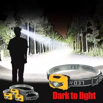 3 Вт Портативный Мини Мощный Налобный Фонарь Батарея Фара Фонарик Батарея Фонарик Лампа для Рыбалки Охоты