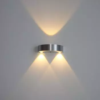 3 Вт светодиодные настенные светильники для помещений, современные простые алюминиевые светильники для дома, светильники для спальни, гостиной, прохода, декоративные настенные светильники 3W&Warm White (2700-3500K) серебряный