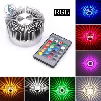 3 Вт светодиодный настенный светильник RGB-эффект лампа проекционный светильник Подсолнух AC 85-265 В проход коридор декоративный потолочный светильник для домашнего декора