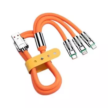 3 в 1 120 Вт 6 А кабель для быстрой зарядки типа C Micro USB для iPhone кабель для зарядки Samsung Huawei Xiaomi телефон зарядное устройство USB кабель 1.2 m