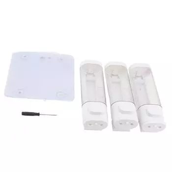 3 в 1 300 мл Пресс-диспенсер для жидкого мыла настенный для ванной комнаты, душа, шампуня, кондиционера для волос белый