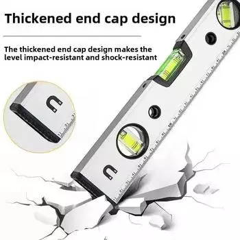 3 в 1 30/40 см Магнитный уровень, спиртовой уровень с 3 пузырьковыми уровнями, алюминиевый ударопрочный пузырьковый уровень, высокая точность, прочное измерение