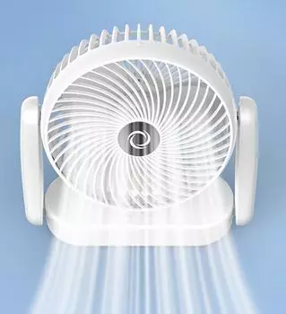 3 в 1 360 вращающийся настольный вентилятор портативный USB зарядный вентилятор 6 дюймов мини настольный электрический вентилятор с ночником для студента работника светло-желтого