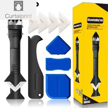 3 в 1 9 шт. Средство для удаления силикона, герметик, гладкий скребок, герметик, финишер, набор инструментов для затирки швов, набор ручных инструментов для удаления плесени с пола 9Pcs