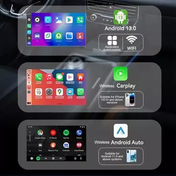 3 в 1 Ai Box беспроводной адаптер Carplay WIFI + Bluetooth 5.0 + Android 13.0 автоматический плеер Carplay для Youtube Netflix для IOS Andriod