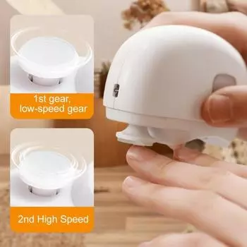 3-в-1 электрическая машинка для стрижки ногтей, полировщик со светодиодной подсветкой, 2-скоростная регулируемая автоматическая пилка для ногтей с аккумулятором Type-C белый