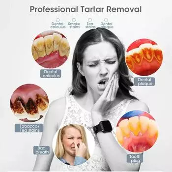 3 в 1 электрический стоматологический скалер электрическая зубная щетка портативный уход за полостью рта удаление зубного камня ультразвуковой очиститель налета набор для отбеливания зубов зелёный