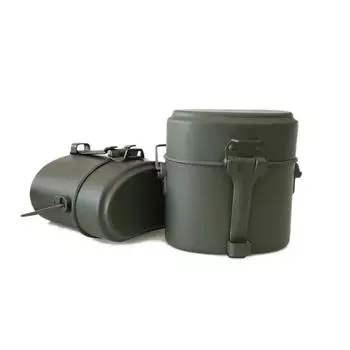 3 в 1 алюминиевый ланч-бокс для кемпинга, армейская столовая чашка, горшок для пикника, путешествия, чашка для воды, открытый военный набор посуды для приготовления пищи 3in1 lunch box