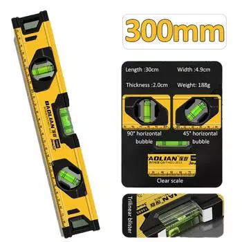 3-в-1 алюминиевый сплав магнитный уровень 45°/90°/180° пузырьковый спиртовой уровень линейка ударопрочный баланс измерительный нивелир инструменты
