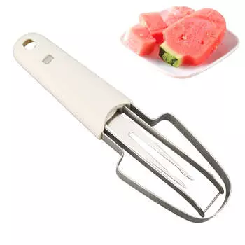 3 в 1 Арбузный резак из нержавеющей стали Универсальная вилка для нарезки эскимо для домашнего использования