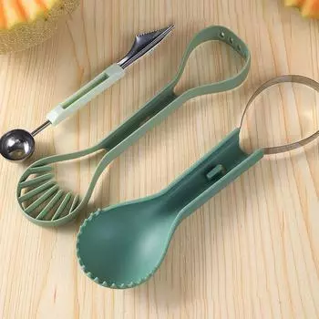 3 в 1 арбузный слайсер, резак, совок, нож для нарезки фруктов, фруктовая тарелка, многофункциональный фруктовый копатель, сепаратор мякоти, кухонные гаджеты