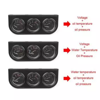 3 в 1 автомобильный измеритель температуры масла + датчик температуры воды + датчик давления масла Тройной комплект светодиодная подсветка Высокая точность Чувствительный