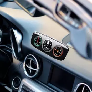 3 в 1 автомобильный компас термометр гигрометр приборная панель украшение внутреннее украшение авто аксессуары для прицепа грузовик внедорожный 4x4 чёрный