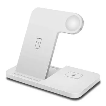 3 в 1 беспроводная зарядная подставка для iPhone 15 14 13 12 11 XS XR X 8 Док-станция для быстрой зарядки Apple Watch 9 8 7 6 AirPods Pro