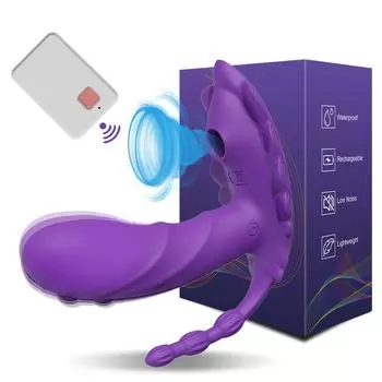 3 в 1 беспроводной пульт дистанционного управления анальный дилдо вибратор женский G точка клитор присоска стимулятор взрослые товары секс-игрушки для женщин Purple1