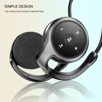 3 в 1 Bluetooth-совместимая гарнитура с креплением на шею 5.0 MP3-плеер FM-радио Поддержка TF-карт чёрный
